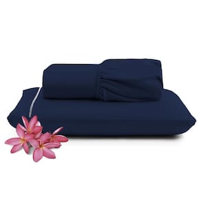 Jogo Cama Lençol Unique Solteiro 400 Fios Azul