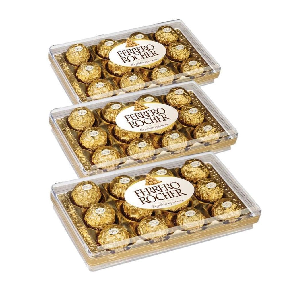 Chocolate 3 Caixas De 12 Unidades Bombom Ferrero Rocher