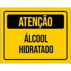 Kit 3 Placas De Sinalização - Atenção Álcool Hidratado
