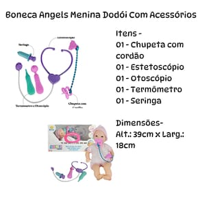 Boneca Angels Menina Dodói Com Acessórios