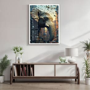Quadro Decorativo Elefante Animal 007 60cmx80cm