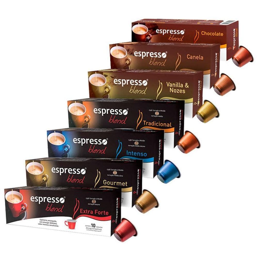 Super Kit Espresso Blend Cápsulas Café Compatíveis Nespresso