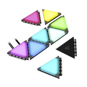 Painéis de iluminação Corsair iCUE LC100 Mini Triangle 9X Tile