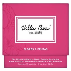 Kit 3X: Chá Misto Flores E Frutas Villa Piva 15 Sachês