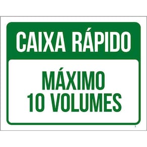 Kit 3 Placas Caixa Rápido Máximo 10 Volumes 36X46