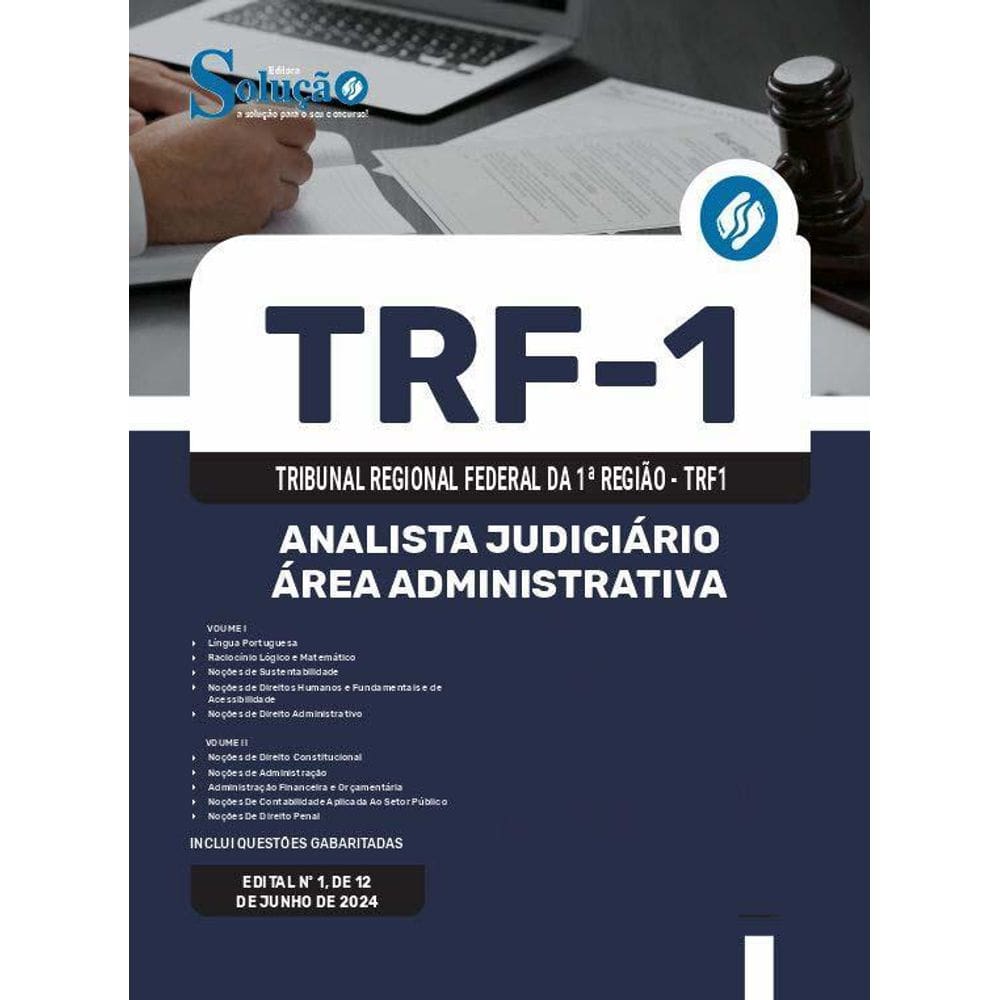 Apostila Trf1 2024 - Analista Judiciário Área Administrativa
