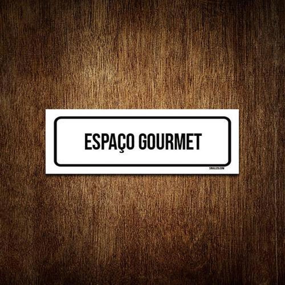 Placa De Sinalização Setor - Espaço Gourmet  23X9 