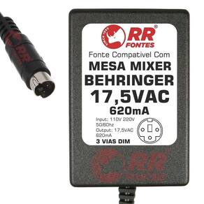 Fonte 17,5V Behringer Xenyx 502 Ub1202 Q1202