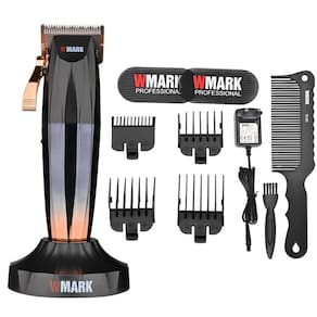 Kit Maquina De Corte Cabelo Wmark Ng 222 + Base Carregadora