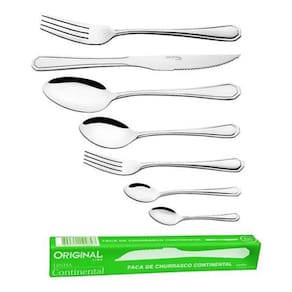 Jogo Garfo Faca Colher Inox 84 Peças Restaurante Bufffet