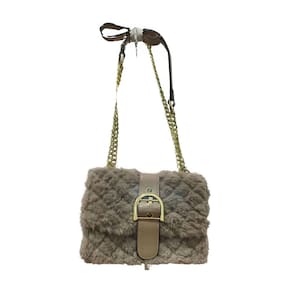 Bolsa Feminina Transversal Bege Golden Fenix 5484