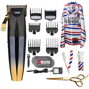 Kit Maquina de Corte Wmark Ng 222 Dourada Capa e Acessorios