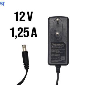 Fonte De Alimentação Ca/Cc 12V 1,25A Pino 5,3Mm X 3,3Mm