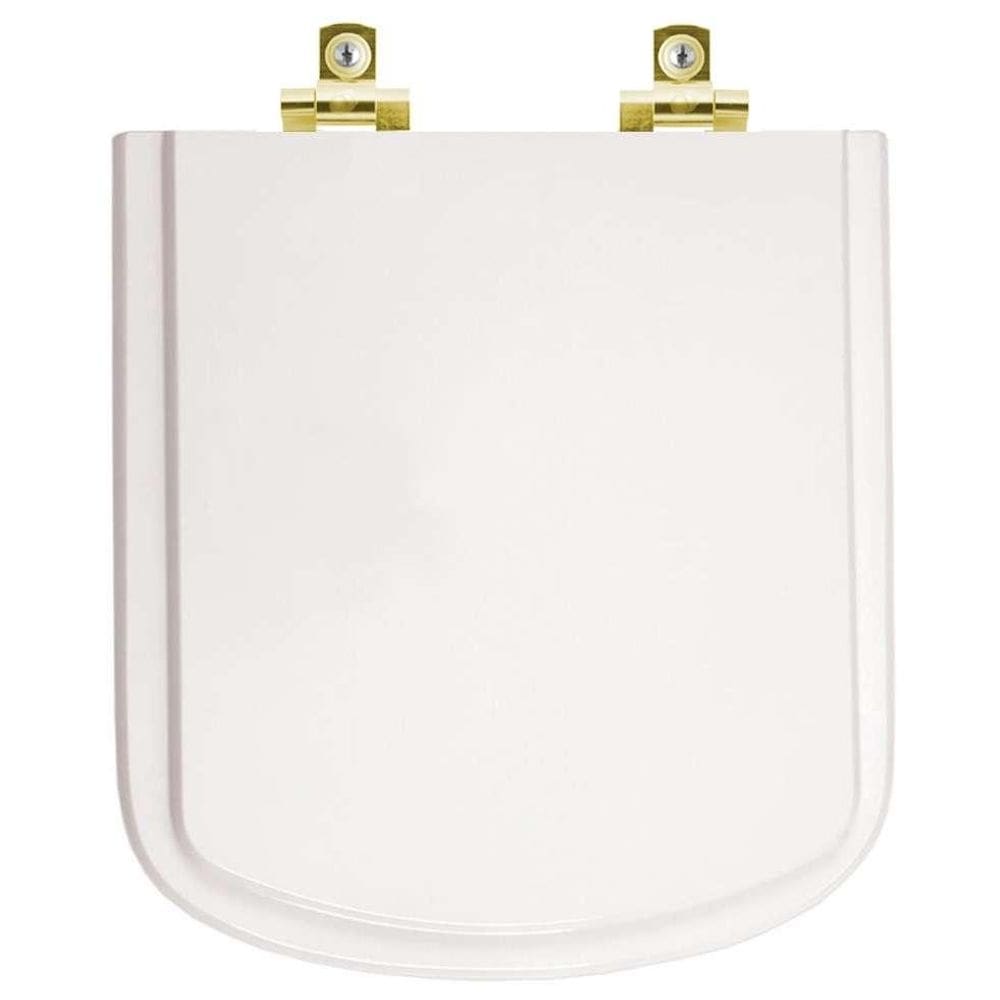 Assento Sanitário com Fechamento Lento Lirio Branco para vaso Fiori com Ferragem Dourada