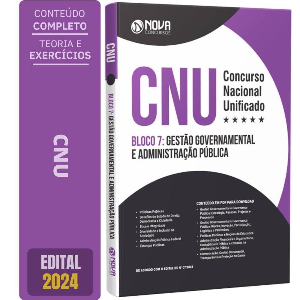 Apostila Cnu 2024 Bloco 7 Gestão Governamental E
