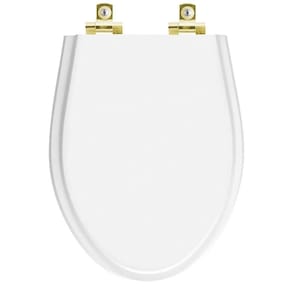 Assento Sanitário com Fechamento Lento Absolute Branco para vaso Ideal Standard com Ferragem Dourada