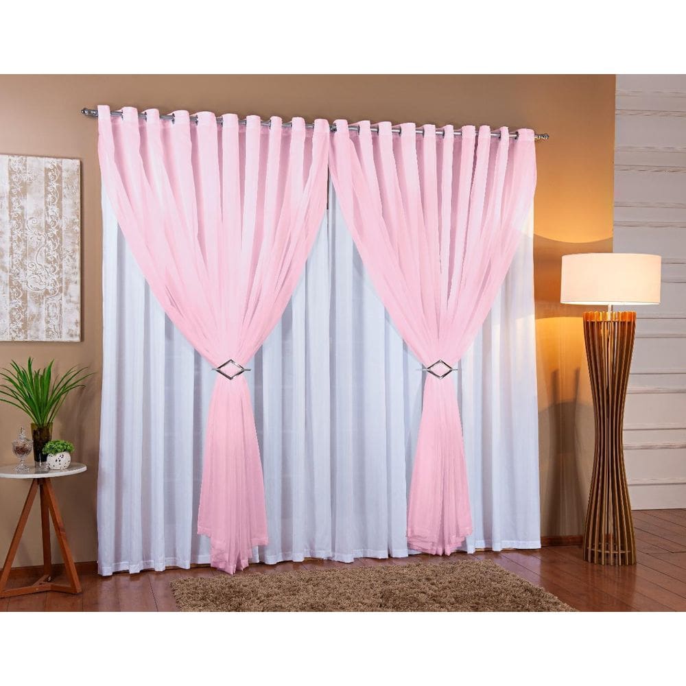 Cortina Voil Forro Microfibra Sala E Quarto 9,00 X 2,30