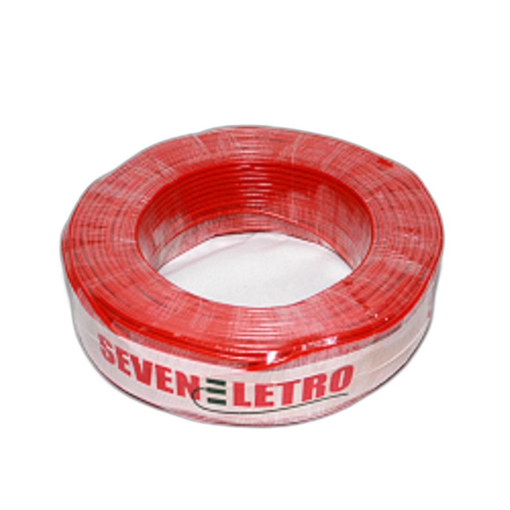 Fios Eletico Antichamas Flexível 4 Mm -100 Metros Vermelho.