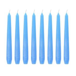 Kit 10 Velas Castiçal Lisa 20 Cm Azul Candelabro Velitas