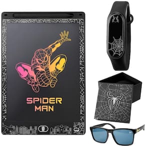 Oculos Sol + Lousa Magina Lcd Homem Aranha + Caixa Preto
