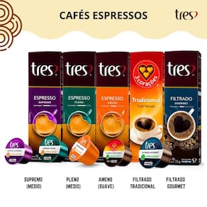 Kit 50 Cápsulas Café Tres Corações -