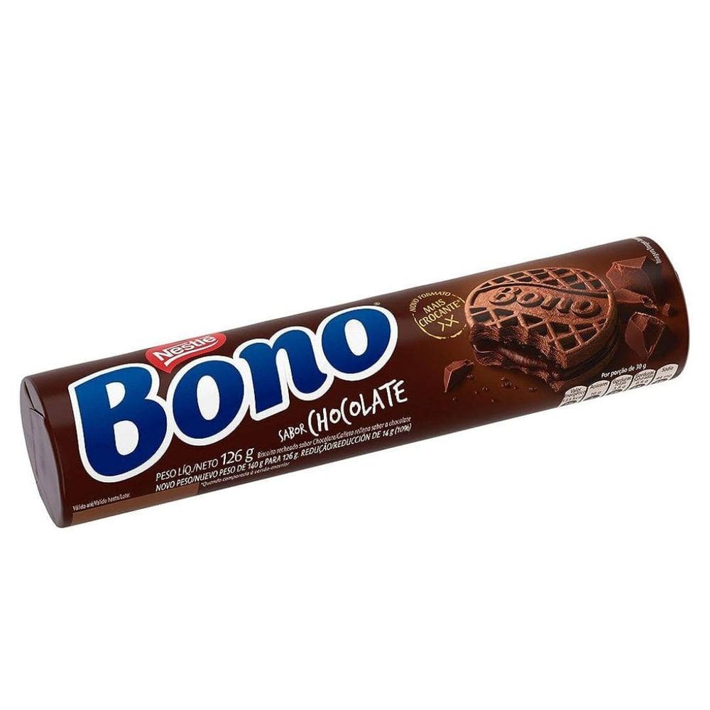 Kit 3 Biscoito Recheado Recheio Chocolate Bono 90G