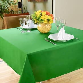 Toalha Mesa Posta 8 Cadeiras Oxford Lisa 2,80M X 1,40M Verde