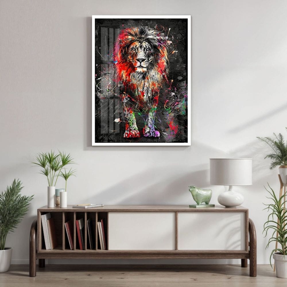 Quadro Decorativo Leão Animal 006 60cmx80cm