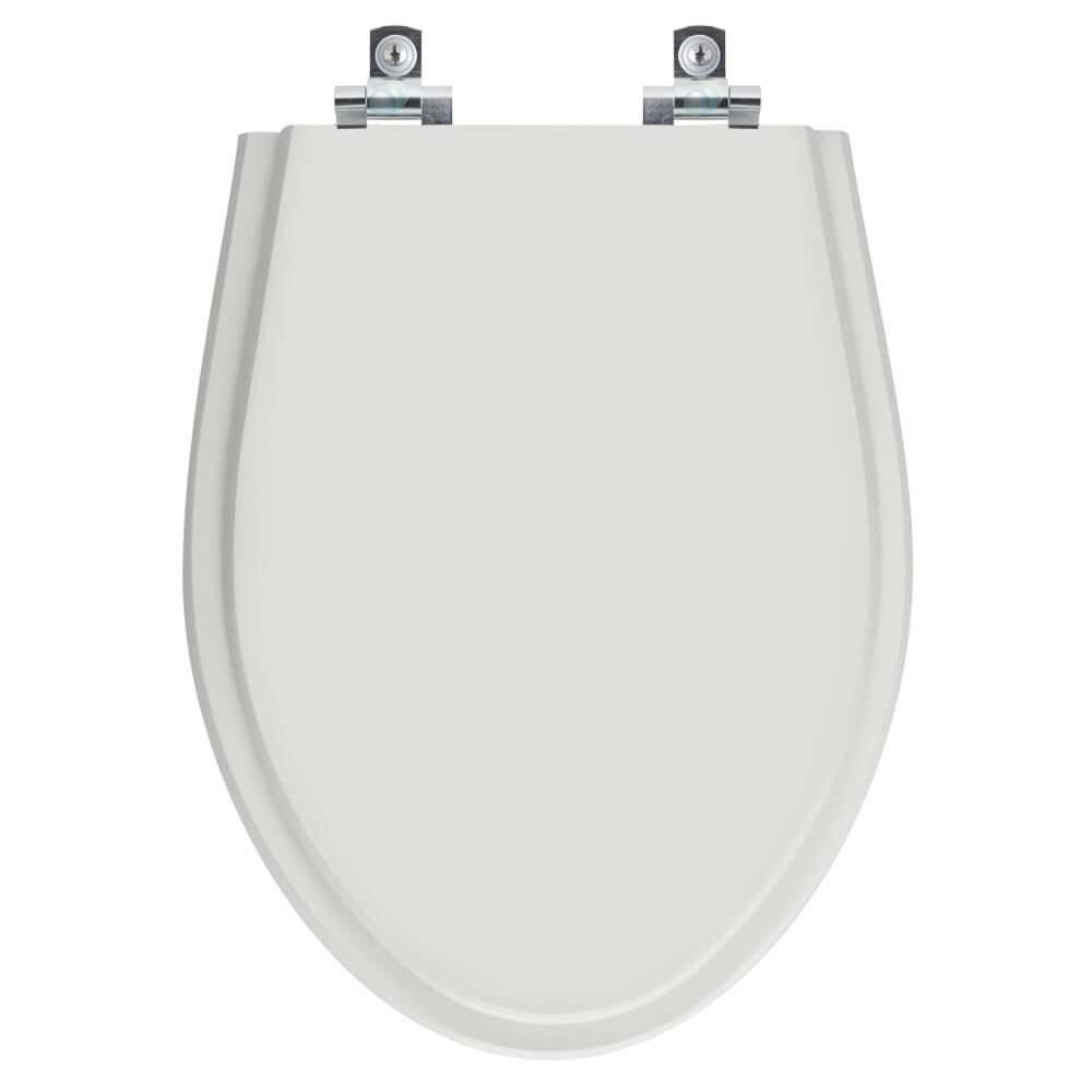 Assento Sanitário Soft Close Alpinia Cinza Claro para vaso Fiori