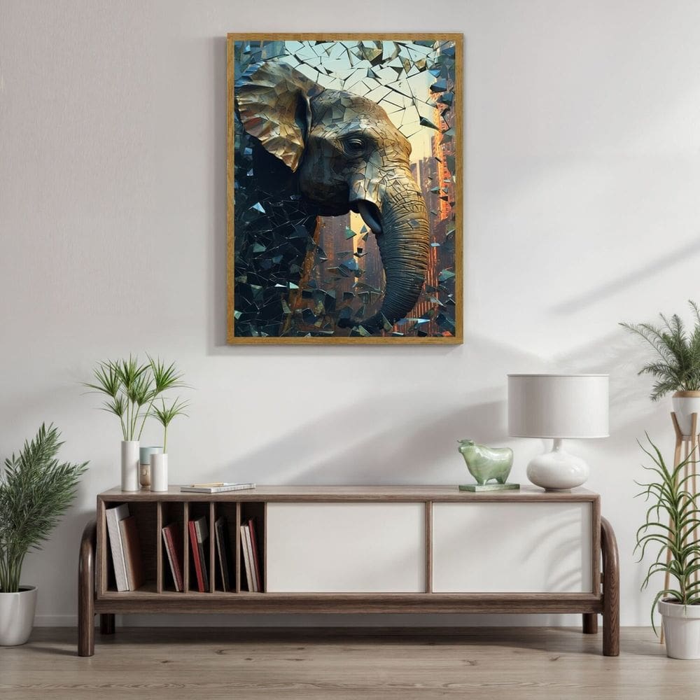 Quadro Decorativo Elefante Animal 007 40cmx60cm