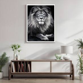 Quadro Decorativo Leão Animal 003 30cmx42cm