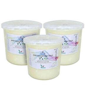 Kit Com 3 Un Cera De Palma Para Velas 100% Vegetal V&G 900Gr
