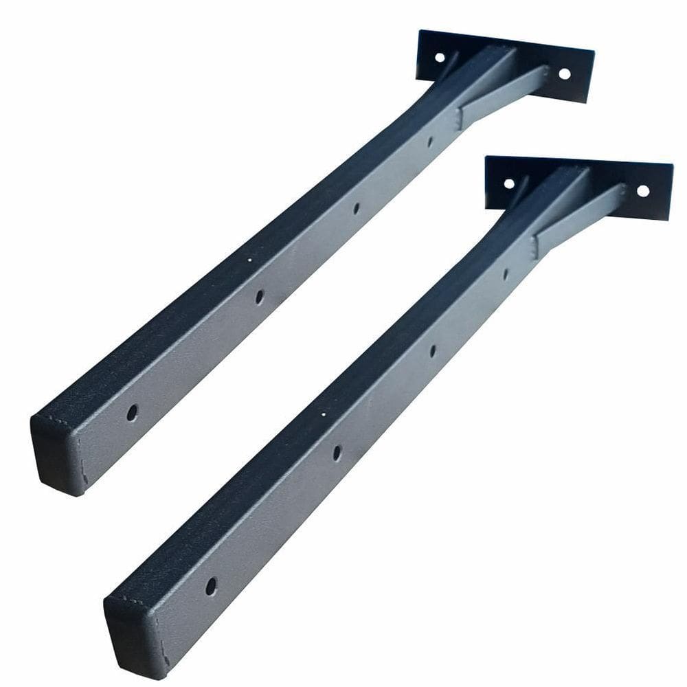 Suporte Para Roupas Varal Parede Reforçado 50Cm Preto Fosco