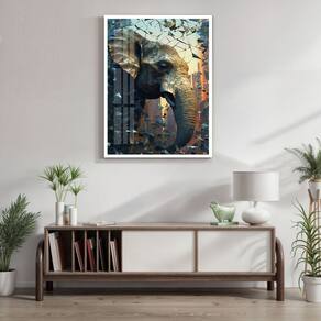 Quadro Decorativo Elefante Animal 007 40cmx60cm