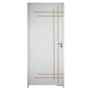 Porta Belissima 9 Prime Batente 09 Cm Fechadura Stilo Externa 62 X 2,10 Lado Esquerdo Branco