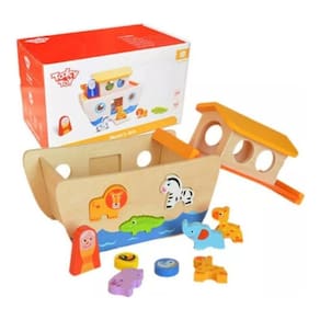 Brinquedo Didático Arca De Noe Montar 14 Figuras Tooky Toy
