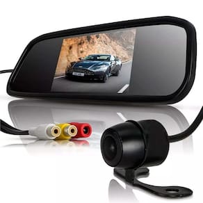 Kit Camera De Ré Hd Visao Noturna Espelho Retrovisor Lcd 4.3