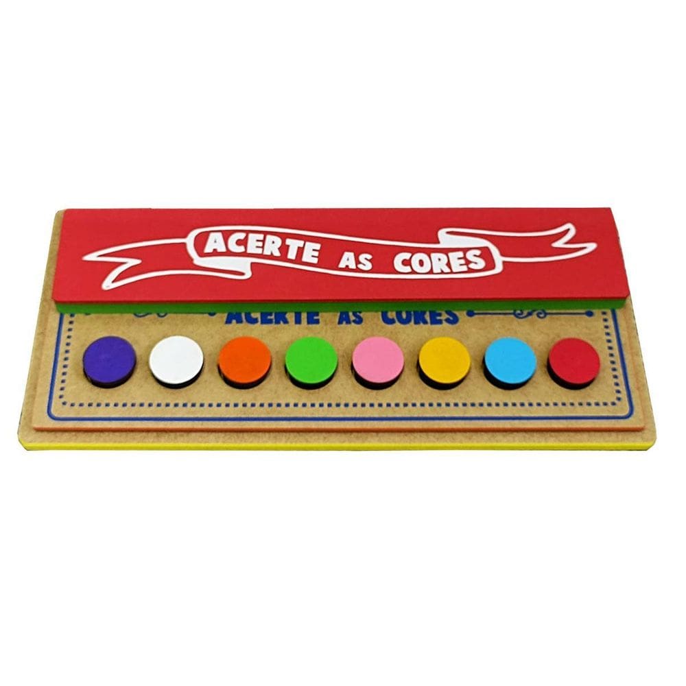 Acerte As Cores Brinquedo Educativo Em Mdf