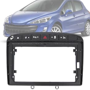 Moldura Painel 2 Din 9 Polegadas Peugeot 308 2007 Até 2012