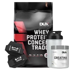 Whey Concentrado Cookies 1,8Kg Creatina Luva + - Dux