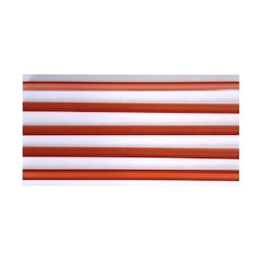 Porta Etiqueta Bandeja Gondola Lx 92 Cm Laranja Kit Com 150