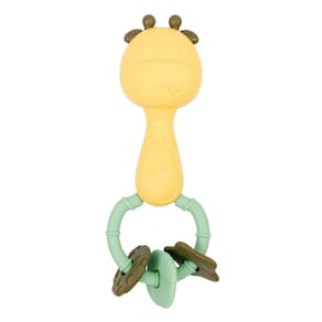 Brinquedo Bebê Chocalho Mordedor Girafa Amarelo - Pimpolho