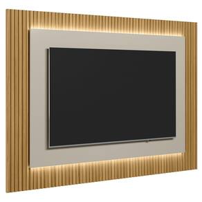 Painel Para TV Suspenso 70 Pol 220cm Real L06 Tauari/Off White Fosco - Mpozenato