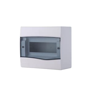 Quadro De Distribuição De Sobrepor 9 Din Ou 6 Nema Tramontina Com Porta Transparente