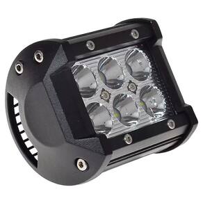 Farol Auxiliar De Led Quadrado 6 Led Pequeno Off Road 18W