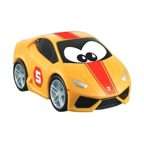 Carrinho Lamborghini Push e Race Amarelo Burago Junior