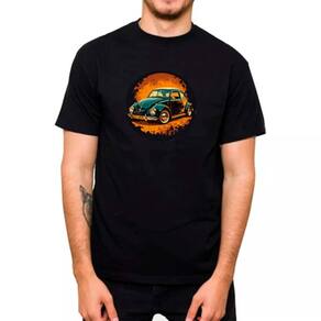 Blusa Estampa Fusca Algodao Masculino Treino Academia Tecido Confortavel e Fresco Gola Redonda