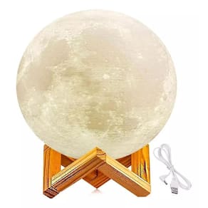 Luminária Abajur E Umidificador E Aromatizador Lua Cheia 3D