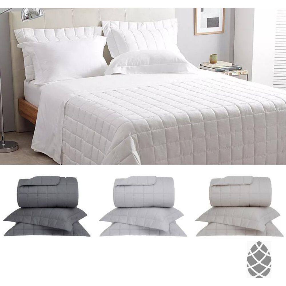 Kit Colcha Queen 300 Fios Buddemeyer 03 Peças Damask Stripes