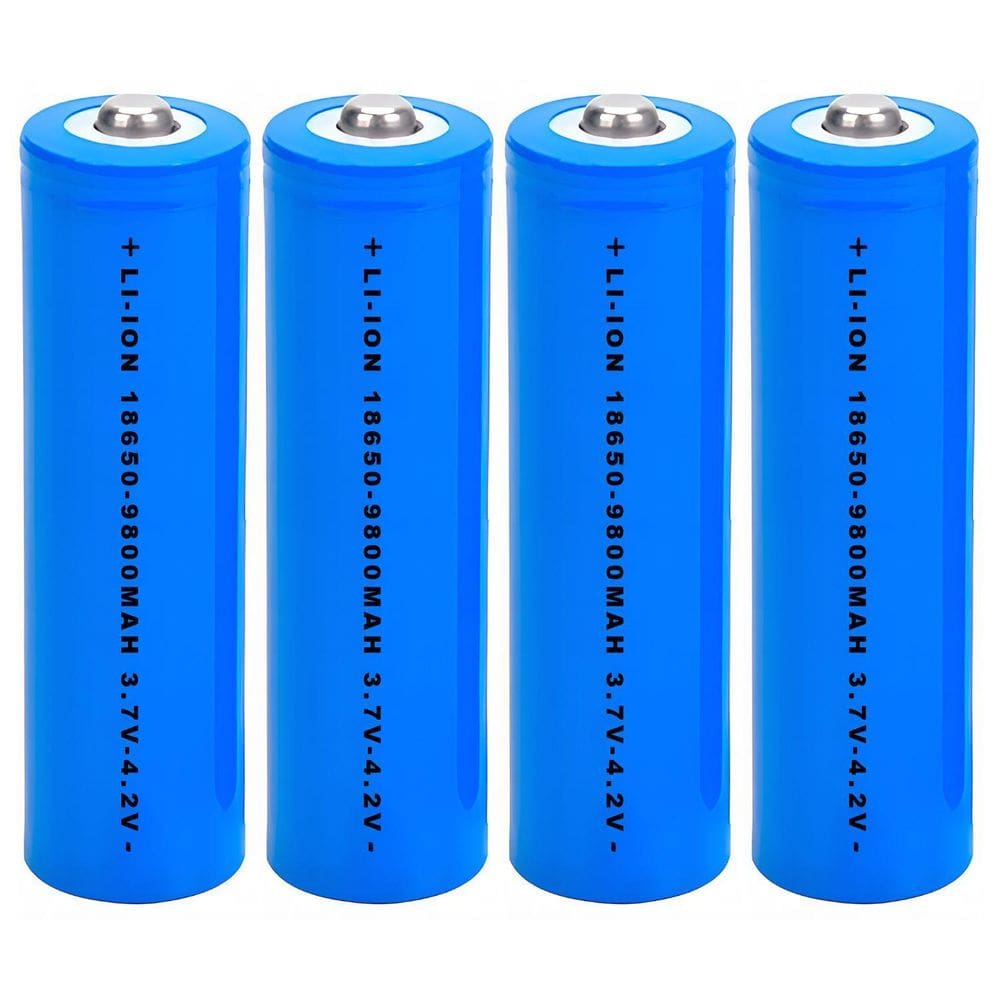 Kit 4 Baterias 18650 9800Mah 4.2V Recarregáveis Para Rádios
